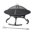 Ọmarịcha Hearth 30-inch W Black Steel Ọkụ ọkụ